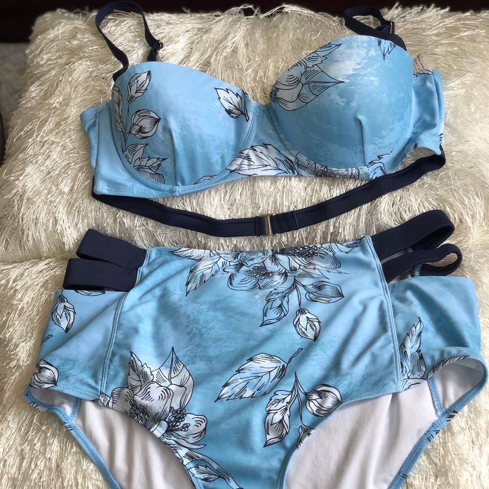 Sexy Marilyn Monroe High Waisted Push up Bikini XL